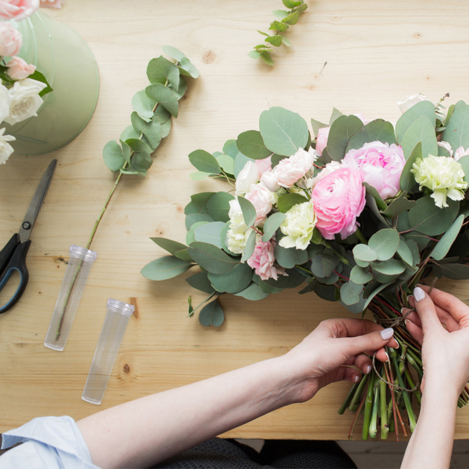 Easy Florist Supply - 50Pcs Transparent Flower Water Tube Premium