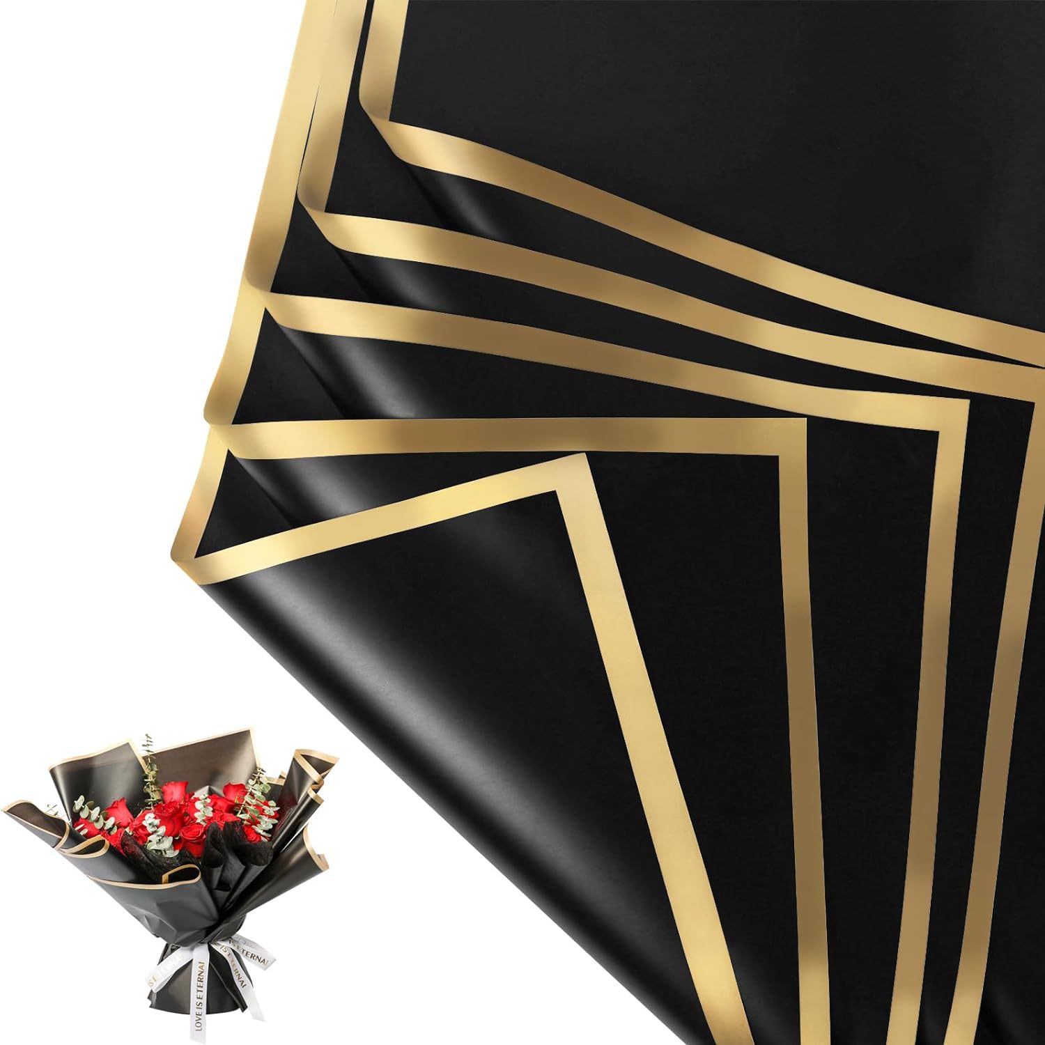 20 Sheets Gold Edge Waterproof - огляд і ціна Supply For Florist