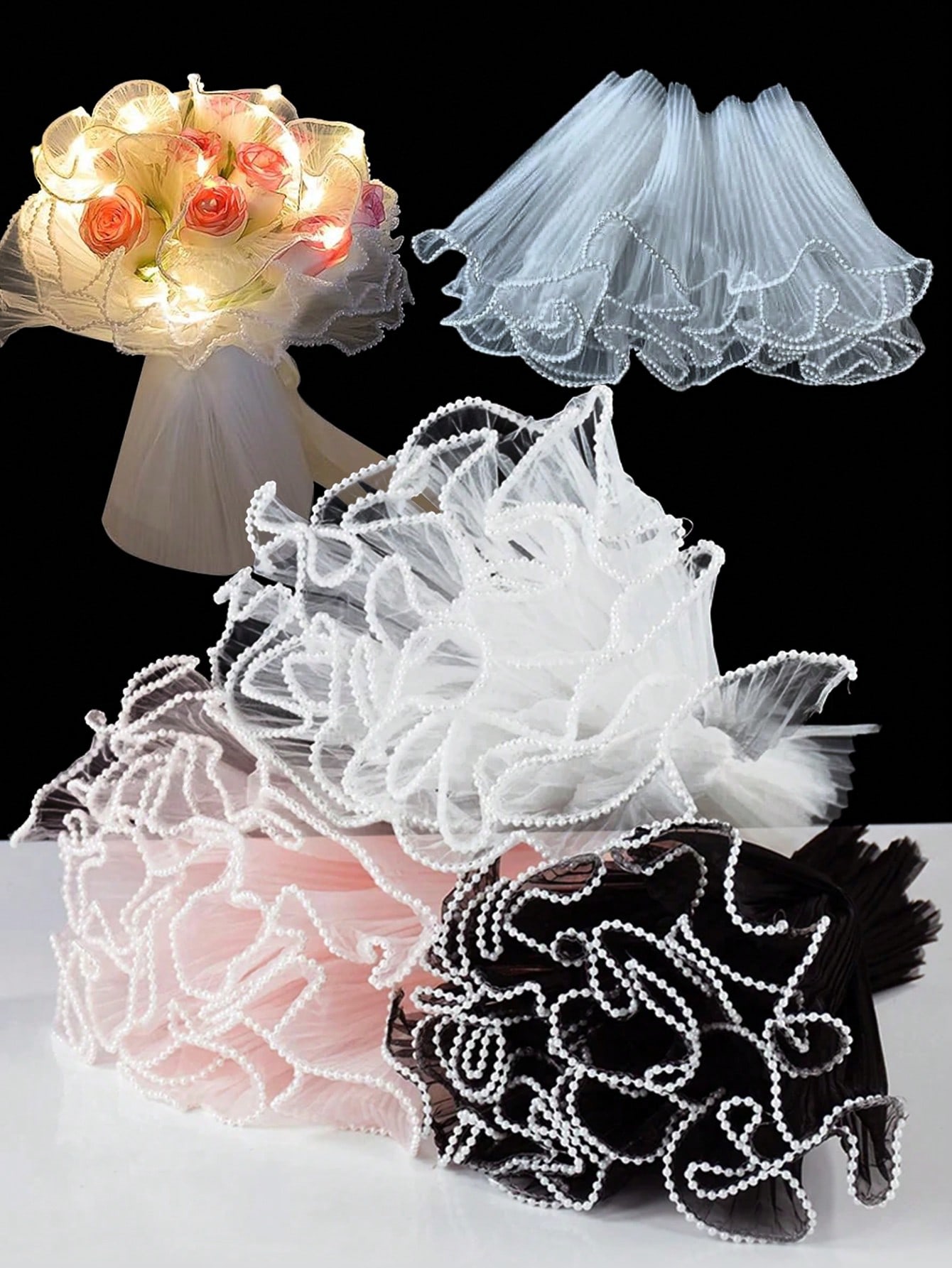 4Yards Faux Pearl Edge Flower  - огляд і ціна Supply For Florist